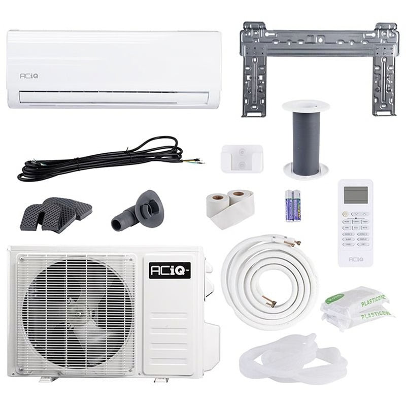 36,000 BTU ACiQ Essentials 19 SEER2 Single Zone Wall Mounted Mini Split Heat Pump System - R454B | White | 230V - ACiQ-K36Z-HP230B / ACiQ-K36W-W-HP230B  Mini Split Systems Direct