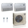 36,000 BTU ACiQ Extreme 23 SEER2 Dual Zone Floor Mount Mini Split Heat Pump System - R454B | 230V - 18 + 18 - ACiQ-36Z-HH-M5C / ACIQ-18FM-HH-MD-2  Mini Split Systems Direct