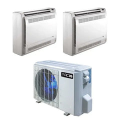 36,000 BTU 23.9 SEER2 ACiQ 2-Zone Floor Mounted Mini Split System w/ WiFi - 18+24