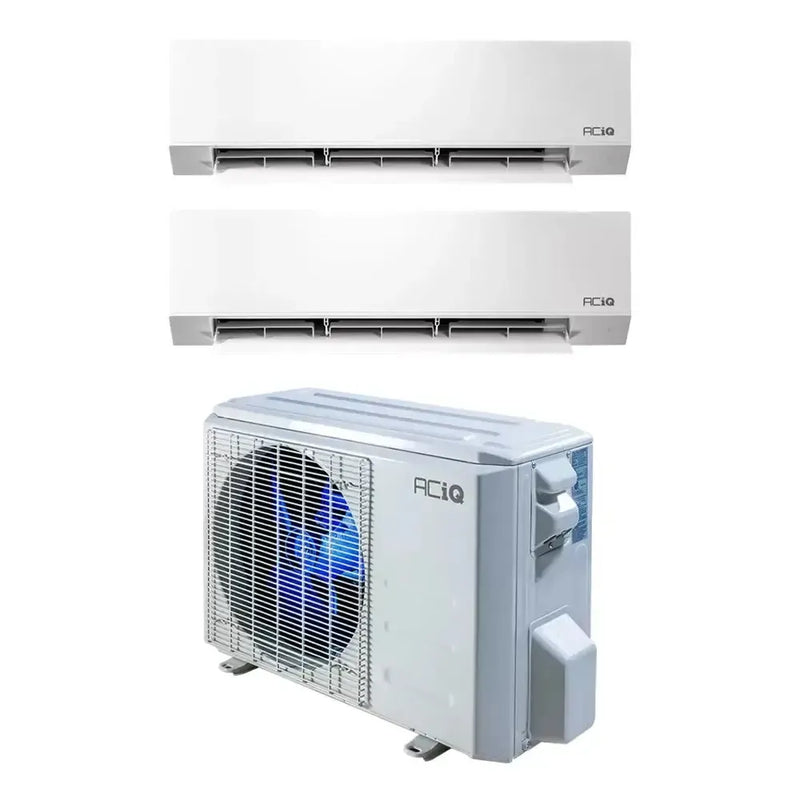 36,000 BTU 23.9 SEER2 ACiQ 2-Zone Wall Mounted Mini Split System w/ WiFi - 24+24