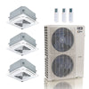 55,000 BTU 22.2 SEER2 ACiQ Extreme 3-Zone Ceiling Cassette Mini Split System | R454B | 230v - 12+18+24