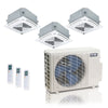 27,000 BTU 25 SEER2 ACiQ Standard 3-Zone Ceiling Cassette Mini Split System | R454B | 230v - 12+12+12
