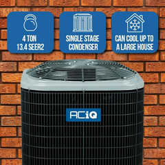 4 Ton 13.4 SEER2 ACiQ Air Conditioner with 24.5" Multi-Positional Cased Coil - R454B