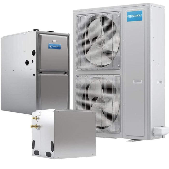 4 to 5 Ton 18 SEER 120k BTU 96% AFUE MrCool Universal Central Air Conditioner & Gas Furnace Split System - Upflow/Horizontal - MDAGM0480609535  Mini Split Systems Direct