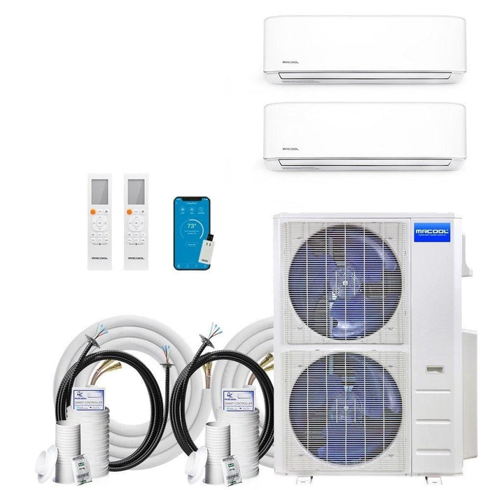 42k BTU 20.5 SEER Multi-Zone MRCOOL DIY 2 Zone Ductless Heat Pump Split System 4th Generation - 18k+24k - DIYM248HPW00C00-DIYM248HPW00C01-DIYM248HPW00C02-DIYM248HPW00C04-DIYM248HPW00C07  Mini Split Systems Direct