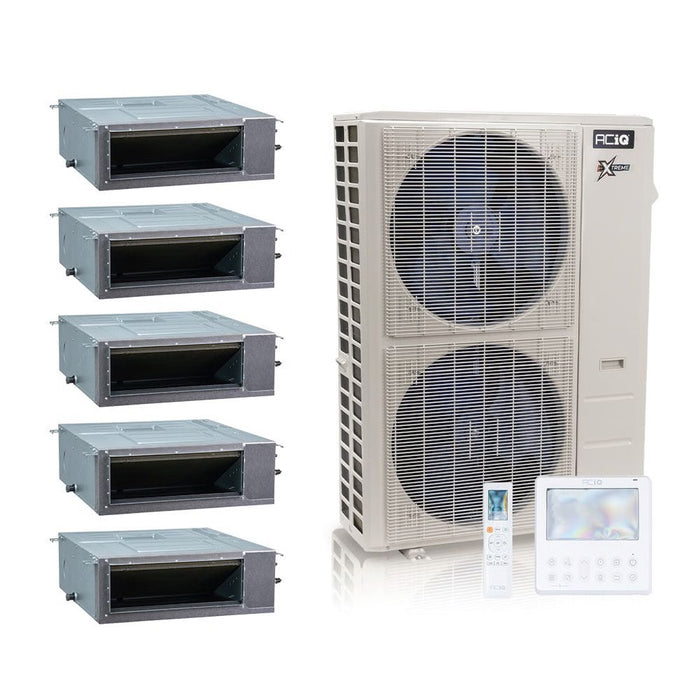 48,000 BTU ACiQ Extreme 20.4 SEER2 5 Zone Concealed Duct Mini Split Heat Pump System - R454B | 230V - 9 + 9 + 9 + 9 + 9 - ACiQ-48Z-HH-M6C / ACIQ-09CD-HH-MC-5  Mini Split Systems Direct