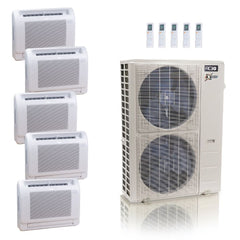 48,000 BTU ACiQ Extreme 23 SEER2 5 Zone Floor Mount Mini Split Heat Pump System - R454B | 230V - 9 + 9 + 9 + 9 + 9 - ACIQ-48Z-HH-M6C / ACIQ-09FM-HH-MD-5  Mini Split Systems Direct