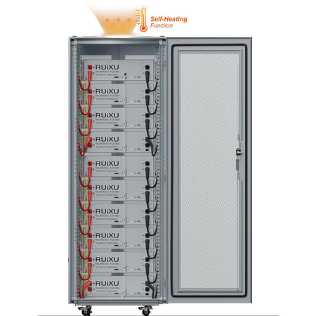 50kWh RUiXU Lithium Batteries Kits | 10 Batteries + 10 Slot Cabinet | CEC | SGIP - RUiXU-10BKT-RX-50kWh-HC  Mini Split Systems Direct