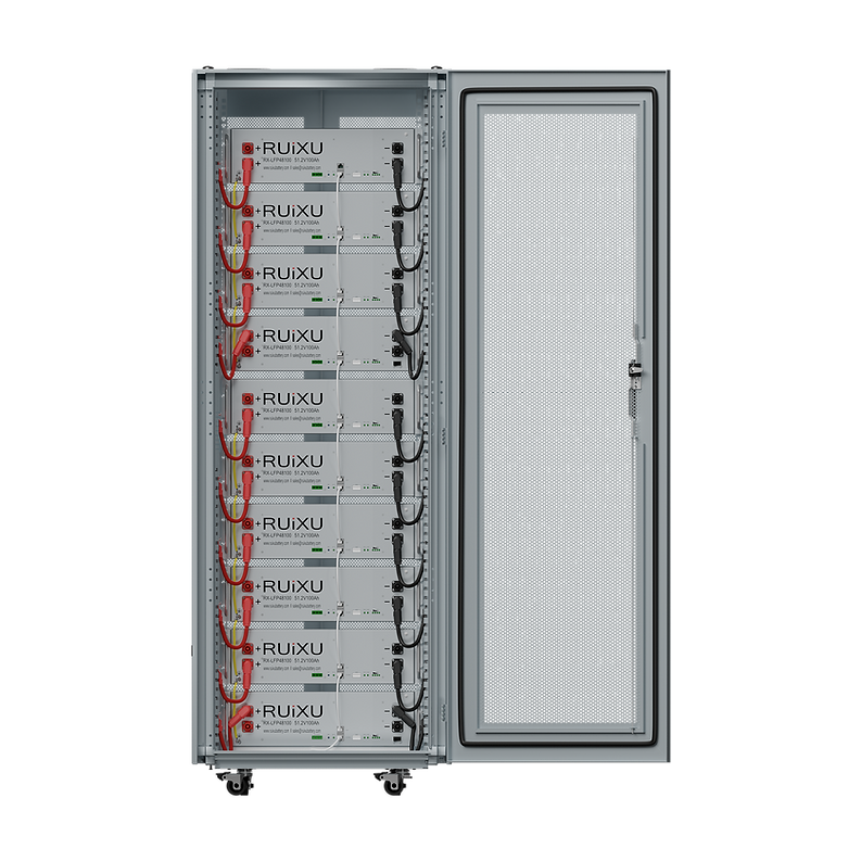 50kWh RUiXU Lithium Batteries Kits | 10 Batteries + 10 slot battery cabinet