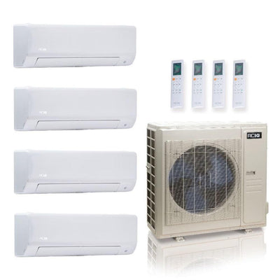 55,000 BTU ACIQ Standard 22 SEER2 Quad Zone Wall Mount Mini Split Heat Pump System - R454B | 230V - 6 + 6 + 9 + 18 - ES-55Z-M6C / ACIQ-06W-HH-MD-2 / ACIQ-09W-HH-MD / ACIQ-18W-HH-MD  Mini Split Systems Direct