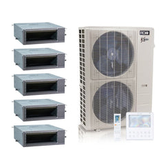55,000 BTU ACiQ Extreme 20 SEER2 5 Zone Concealed Duct Mini Split Heat Pump System - R454B | 230V - 9 + 9 + 9 + 9 + 9 - ACiQ-55Z-HH-M6C / ACIQ-09CD-HH-MC-5  Mini Split Systems Direct