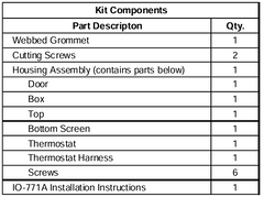 Goodman OTDFPKG-01 Outdoor Thermostat with Housing for Dual Fuel Package Units