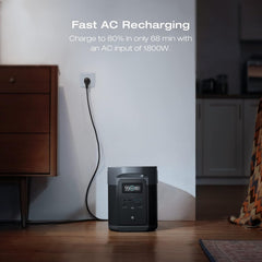 EF ECOFLOW Portable Power Station DELTA 3 Max, 2048Wh LiFePO4 Battery, Solar Generator (Solar Panel Optional), 3400W X-Boost Output, Ultra-Fast 0-80% Charging in 1.13 Hr, Home Backup & RV Camping