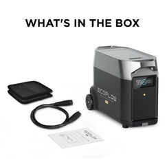 EF ECOFLOW DELTA Pro Extra Battery 3600Wh, 2.7H to Full Charge, Battery Backup for Home Use, Blackout, Camping, RV