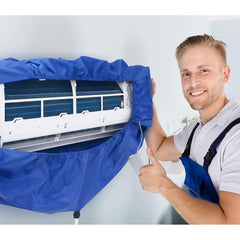 Free Mini Split Cleaning Kit - Includes; Waterproof Cover Bag with Drain Outlet, Wall Protection Cover, Drain Pipe Gloves, and Cleaning Brushes ($59.99 Value)