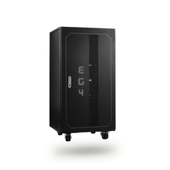 EG4 LL-S Lithium Batteries Kit | 30.72kWh | 6 Server Rack Batteries With Pre-Assembled Enclosed Rack | With Door & Wheels | Busbar Covers