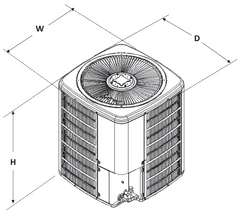 Goodman 2 Ton 14.3 SEER2 Air Conditioner Condenser (R-32) - GLXS4BA2410