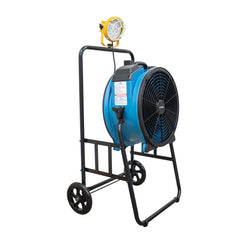 XPOWER FA-420K6 1/3 HP 3600 CFM 5 Speed 18" Warehouse, Dock, Trailer Cooling Fan with Timer, 420T-Black Mobile Trolley, and L-30 LED Spotlight