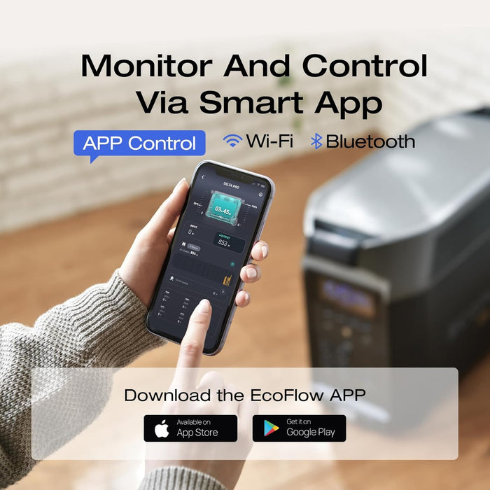 EF ECOFLOW DELTA Pro Extra Battery 3600Wh, 2.7H to Full Charge, Battery Backup for Home Use, Blackout, Camping, RV