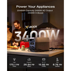 EF ECOFLOW Portable Power Station DELTA 3 Max, 2048Wh LiFePO4 Battery, Solar Generator (Solar Panel Optional), 3400W X-Boost Output, Ultra-Fast 0-80% Charging in 1.13 Hr, Home Backup & RV Camping