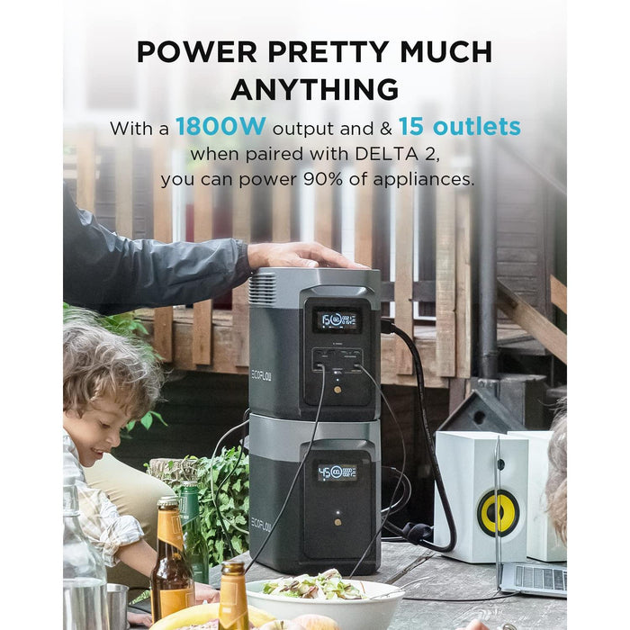 EF ECOFLOW Solar Generator DELTA 2 with 160W Solar Panel, LFP(LiFePO4) Battery, Fast Charging, Portable Power Station for Home Backup Power, Camping & RVs