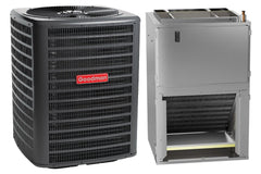 Goodman 2 Ton 14.5 SEER2 R-32 Heat Pump System and Front or Bottom Return Air Handler with 8kW heat kit (GLZS4BA2410 Condenser and AWST24SU1308 Wall Mount Air Handler)