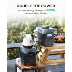 EF ECOFLOW Solar Generator DELTA 2 with 160W Solar Panel, LFP(LiFePO4) Battery, Fast Charging, Portable Power Station for Home Backup Power, Camping & RVs