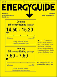 Goodman 3 Ton 15 SEER2 Multi-Position R-32 Heat Pump System with Air Handler (GLZS4BA3610 Condenser and AMST36CU1300 Air Handler)