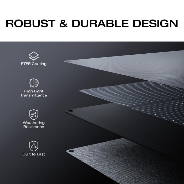 EF ECOFLOW 110W Portable Solar Panel, Foldable with Carry Case, High 23% Efficiency, IP68 Water & Dustproof Design for Camping, RVs, or Backyard Use