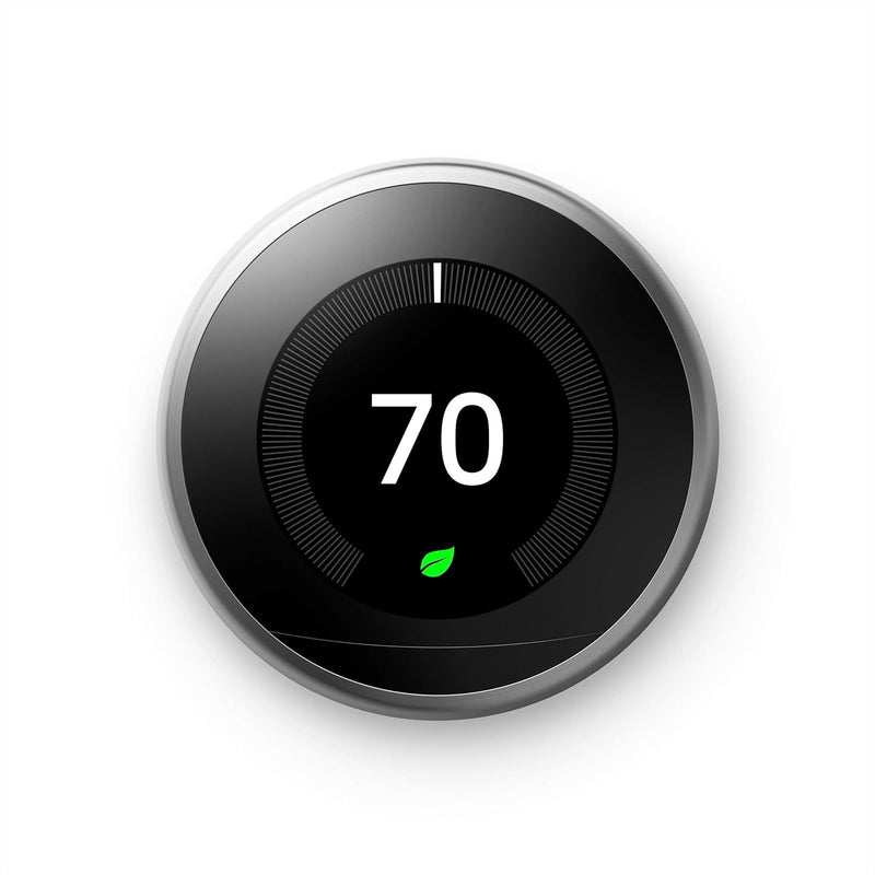 Google Nest Learning Thermostat - Programmable Smart Thermostat for Home - 3rd Generation Nest Thermostat - Works with Alexa