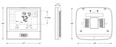 Pro1 IAQ T725 - 7 Day Programmable Thermostat - 2H/1C