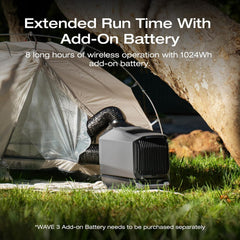 EF ECOFLOW WAVE 3 Portable Air Conditioner with Add-on Battery, 1800W/6100 BTU Cooling and 2000W/6800 BTU Heating, 1000W Fast Charging in 75 mins, 8H Wireless Running, APP Control, for camping, RVs - B0F4DJN74F-B0F4D4Z18S  Mini Split Systems Direct