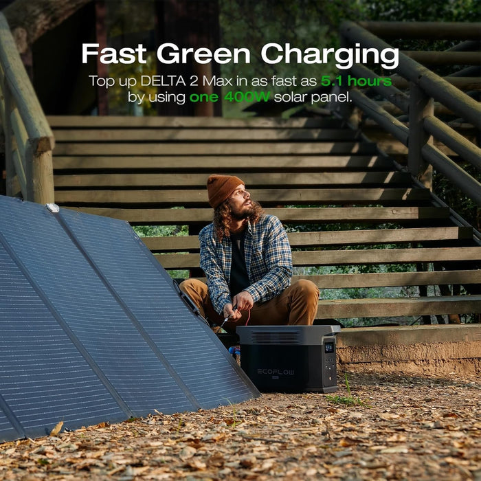 EF ECOFLOW Portable Power Station DELTA 3 Max, 2048Wh LiFePO4 Battery, Solar Generator (Solar Panel Optional), 3400W X-Boost Output, Ultra-Fast 0-80% Charging in 1.13 Hr, Home Backup & RV Camping