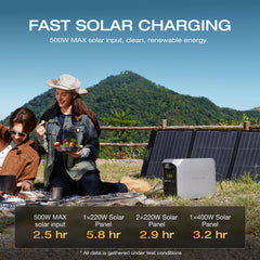 EF ECOFLOW Solar Generator DELTA 2 with 160W Solar Panel, LFP(LiFePO4) Battery, Fast Charging, Portable Power Station for Home Backup Power, Camping & RVs