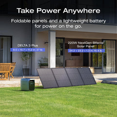 EF ECOFLOW Portable Power Station DELTA 3 1000 Air, 960Wh LiFePO4 (LFP) Battery, 500W AC Output Solar Generator(Solar Panel Optional) for Home Backup Power, Camping & RVs