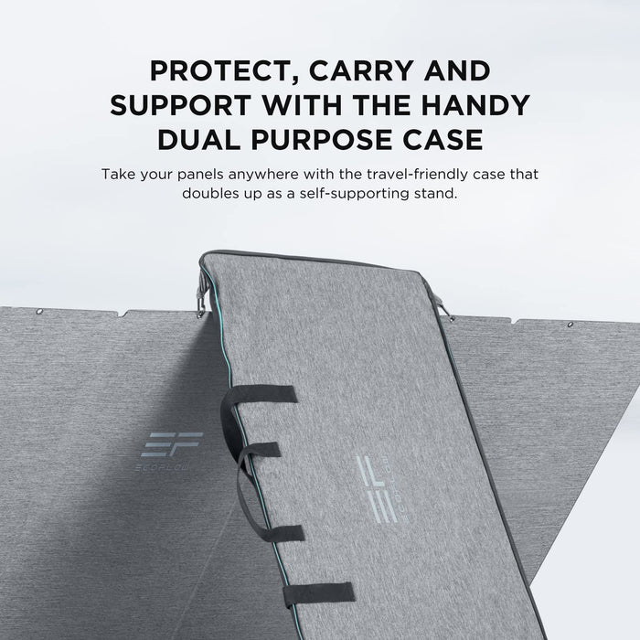 EF ECOFLOW 110W Portable Solar Panel, Foldable with Carry Case, High 23% Efficiency, IP68 Water & Dustproof Design for Camping, RVs, or Backyard Use
