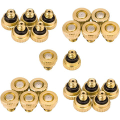 22x Brass Misting Nozzles 0.012" Orifice (0.3 mm) 10/24 UNC