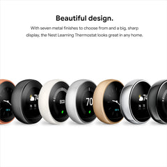 Google Nest Learning Thermostat - Programmable Smart Thermostat for Home - 3rd Generation Nest Thermostat - Works with Alexa