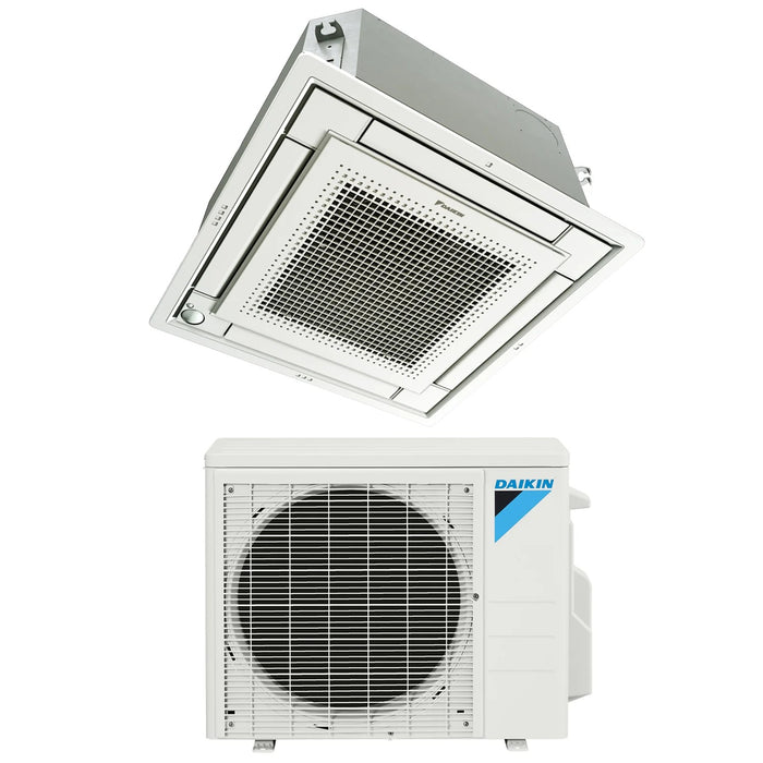 Daikin VISTA 18,000 BTU 18.2 SEER2 Ceiling Cassette Mini Split Air Conditioner Heat Pump System 208/230V - RX18WMVJU9 / FFQ18W2VJU9-RX18WMVJU9 / FFQ18W2VJU9 / LS14121210DMSF / CW-144-RX18WMVJU9 / FFQ18W2VJU9 / LS14121215DMSF / CW-144-RX18WMVJU9 / FFQ18W2VJU9 / LS14121230DMSF / CW-144-RX18WMVJU9 / FFQ18W2VJU9 / LS14121250DMSF / CW-144  Mini Split Systems Direct