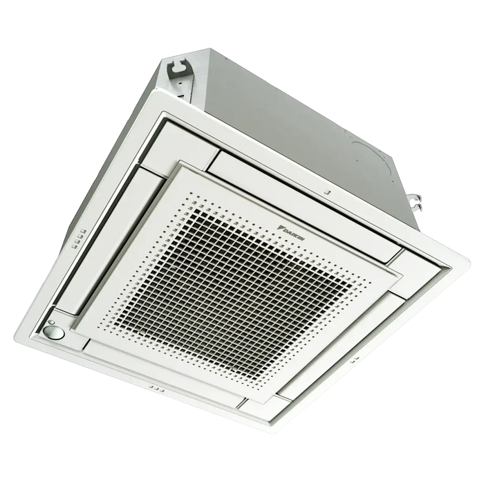 Daikin VISTA 18,000 BTU 18.2 SEER2 Ceiling Cassette Mini Split Air Conditioner Heat Pump System 208/230V - RX18WMVJU9 / FFQ18W2VJU9-RX18WMVJU9 / FFQ18W2VJU9 / LS14121210DMSF / CW-144-RX18WMVJU9 / FFQ18W2VJU9 / LS14121215DMSF / CW-144-RX18WMVJU9 / FFQ18W2VJU9 / LS14121230DMSF / CW-144-RX18WMVJU9 / FFQ18W2VJU9 / LS14121250DMSF / CW-144  Mini Split Systems Direct