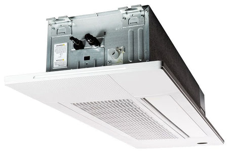 9,000 BTU 23 SEER ACiQ Single Zone Slim Ceiling Cassette Mini Split System | Extreme Series - SCC-0612-HH-MB / ACiQ-09ZPL-HP230C  Mini Split Systems Direct