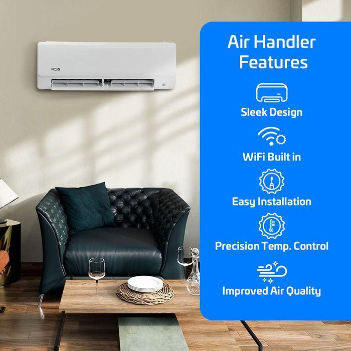 9,000 BTU 28.1 SEER ACiQ Extreme Series Single Zone Wall Mount Mini Split System - WiFi Enabled - R454B - ACIQ-09W-HH-MD / ACiQ-09ZPL-HP230C  Mini Split Systems Direct