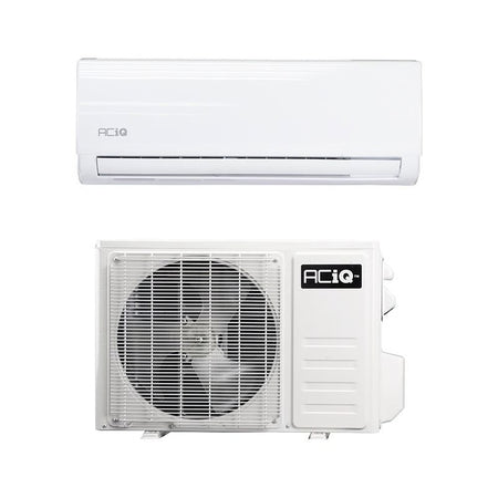 9,000 BTU ACiQ Essentials 19 SEER2 Single Zone Wall Mounted Mini Split Heat Pump System - R454B | White | 115V - ACiQ-K09Z-HP115B / ACiQ-K09W-W-HP115B  Mini Split Systems Direct