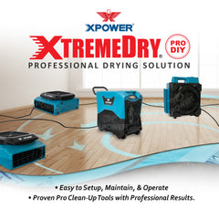 XPOWER XDP1 XTREMEDRY Mojave Drying System Package Pro DIY Water Damage Restoration Solution, WDR, Jan-San, Commercial LGR Dehumidifier, Air Movers