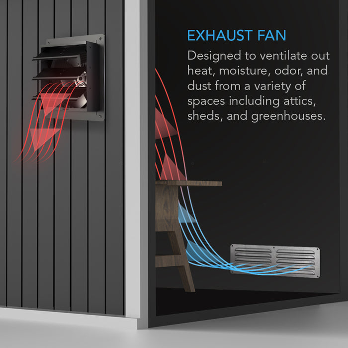 AC Infinity AIRLIFT S10, Shutter Exhaust Ventilation Fan 10”, Speed Controller - AC-ALS10  Mini Split Systems Direct