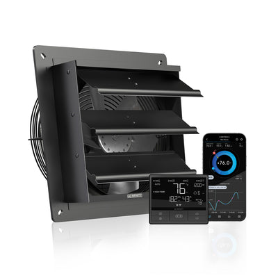 AC Infinity AIRLIFT T10, Shutter Exhaust Ventilation Fan 10”, Temperature Humidity Controller - AC-ALT10  Mini Split Systems Direct