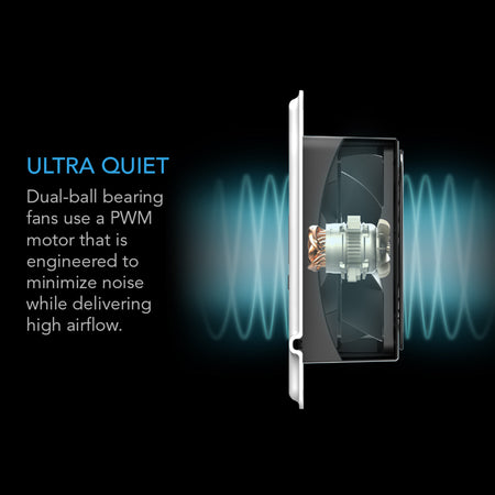 AC Infinity AIRTAP T6, Quiet Register Booster Fan System, White, for 6” X 10” Registers - AC-RBF6-W  Mini Split Systems Direct