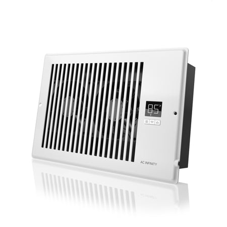 AC Infinity AIRTAP T6, Quiet Register Booster Fan System, White, for 6” X 10” Registers - AC-RBF6-W  Mini Split Systems Direct