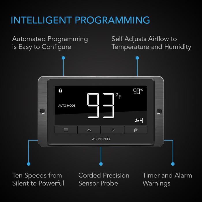AC Infinity AIRTITAN T7, Crawl Space and Basement Ventilation Fan 12", Temperature and Humidity Controller, Ip-44 Rated - AC-ATT7  Mini Split Systems Direct
