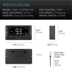 AC Infinity AIRTITAN T7, Crawl Space and Basement Ventilation Fan 12", Temperature and Humidity Controller, Ip-44 Rated - AC-ATT7  Mini Split Systems Direct